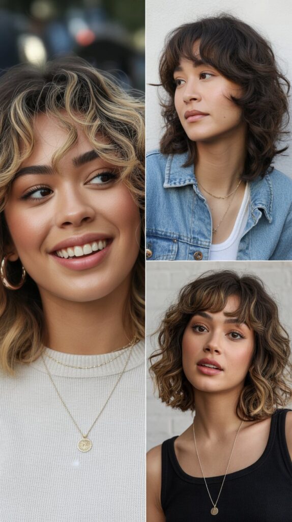 Flipped-Out Layers with Curved Bangs