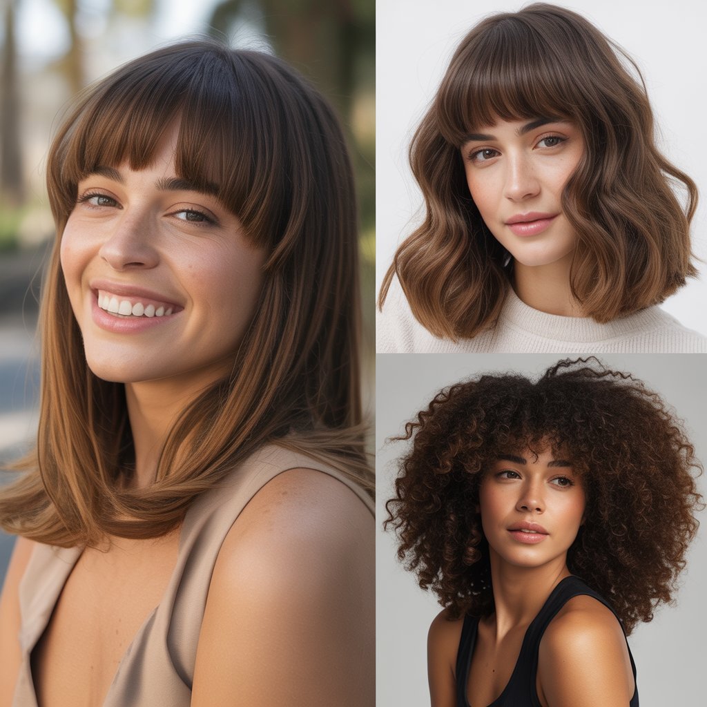 Graduated Layers with Full Bangs for Inverted Triangle Faces
