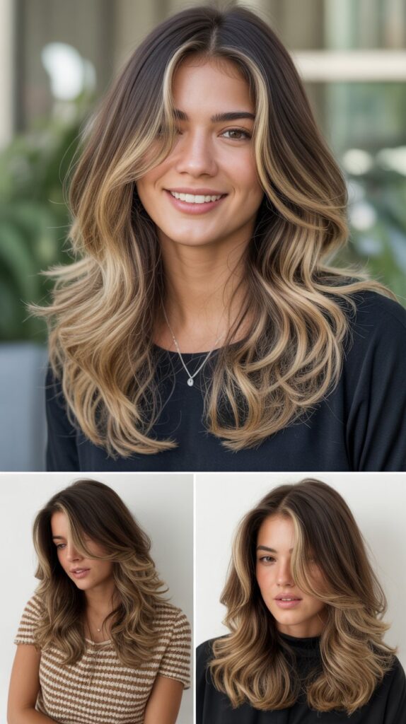 Layered Hair with Ombré Color