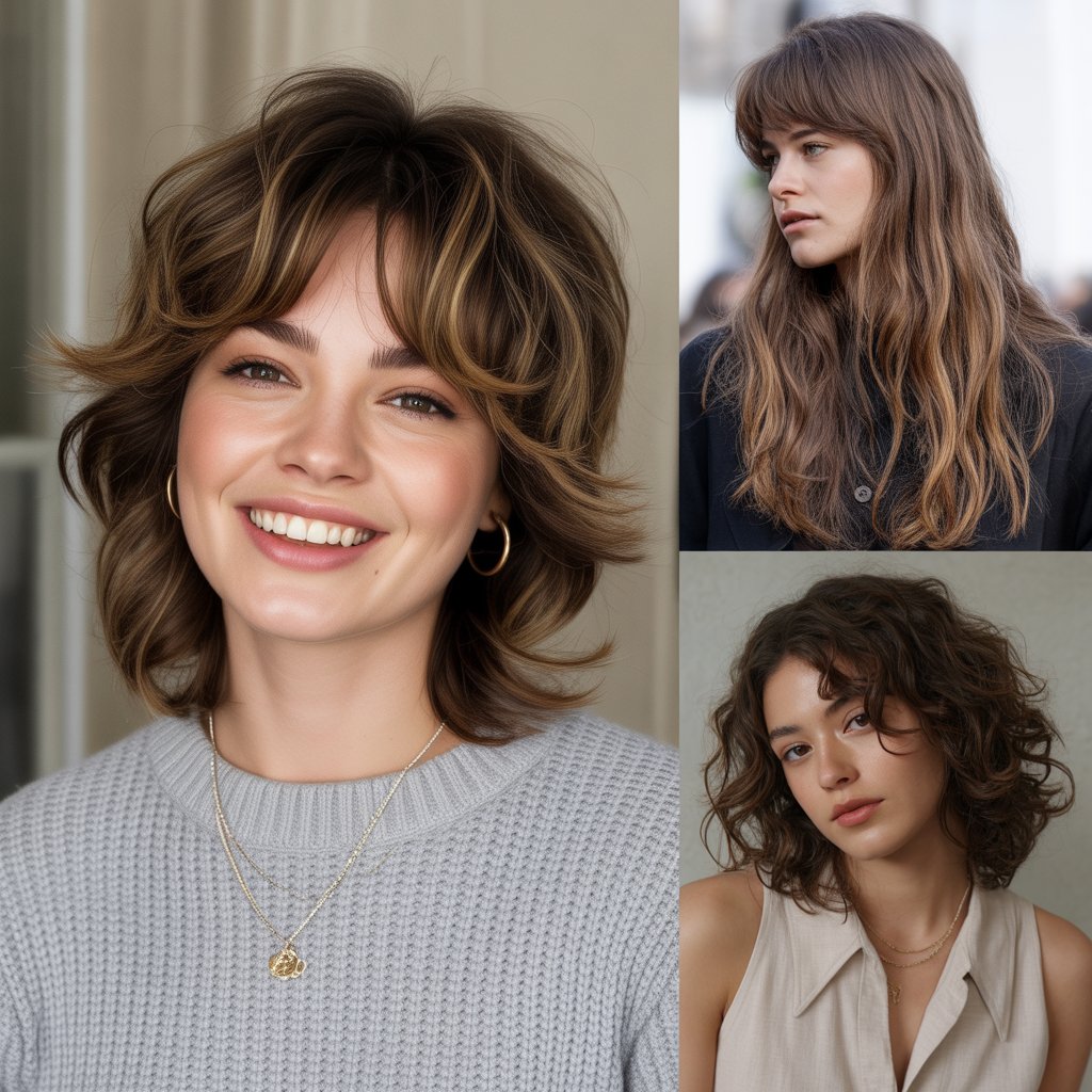 Messy Layers with Piecey Fringe for Effortless Cool