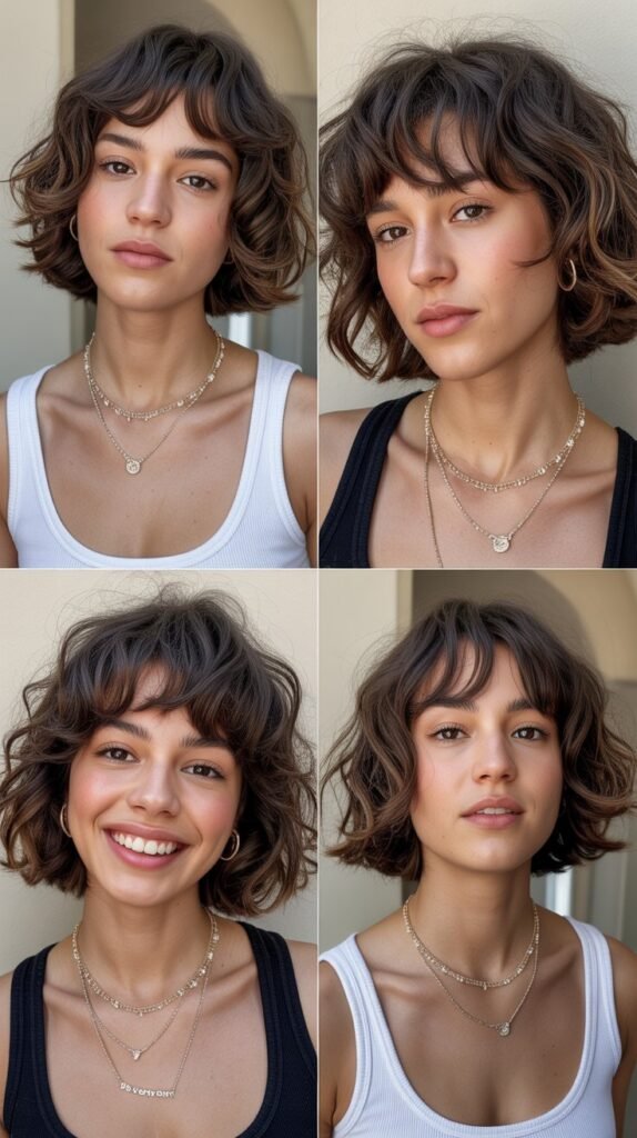 Feathered Fringe with Shoulder-Length Layers