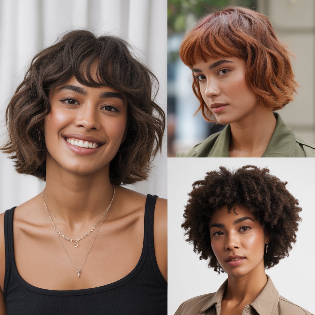 Shaggy Midi with Micro Bangs for Bold Personalities