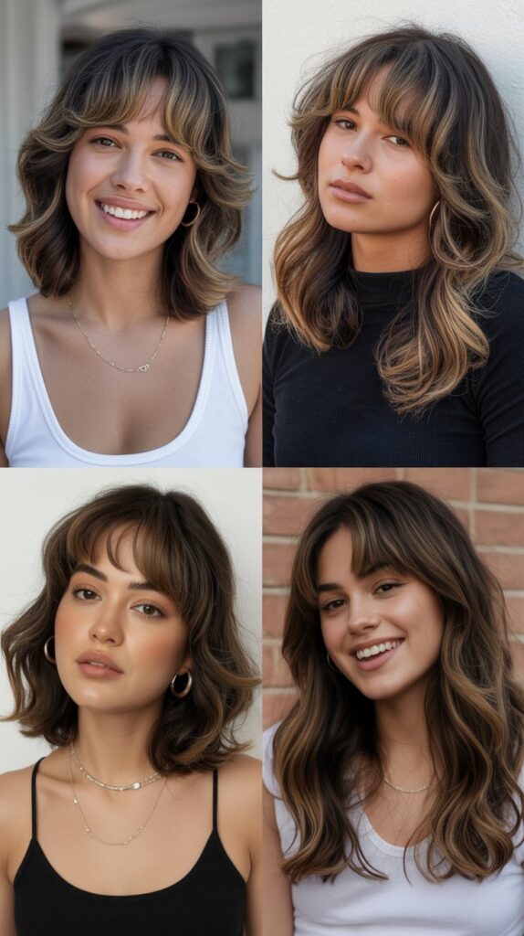 Subtle Layers With Baby Curtain Bangs