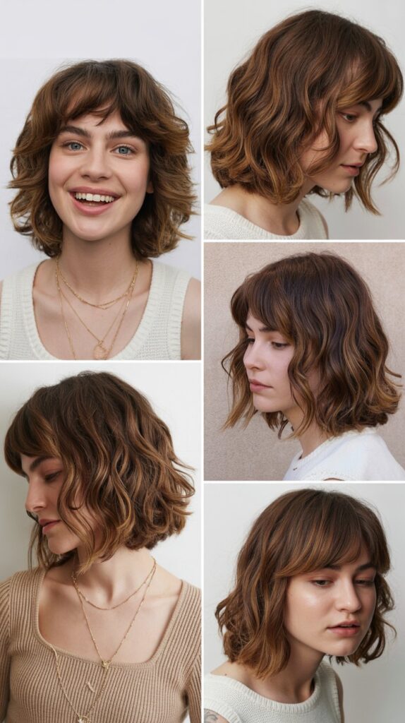 Bohemian Shag with Wispy Layers and Bangs