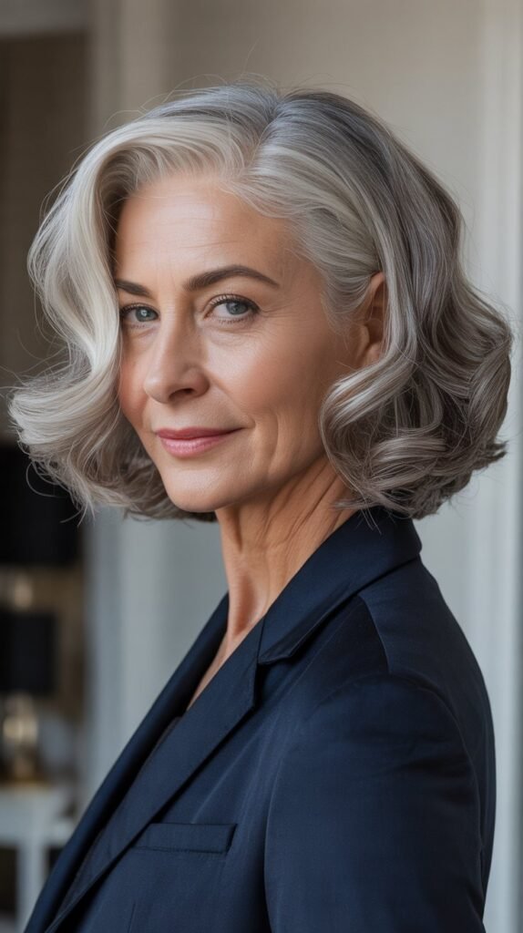 Wavy Bob with Deep Side Part