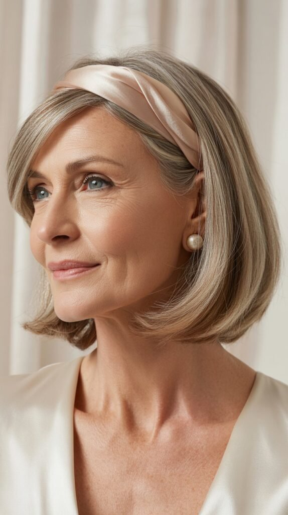 Bob with Headband or Hair Accessories