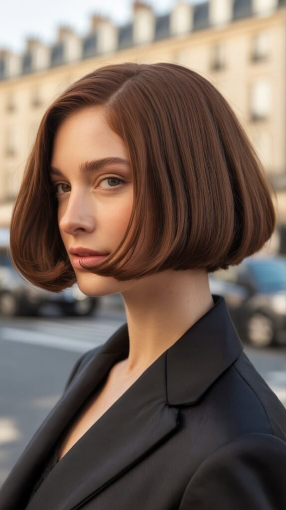 The Collarbone-Grazing French Bob