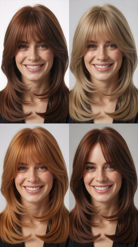 33 Best Long Haircuts With Flowy Front Layers 2 Curtain Bangs With Long Layers