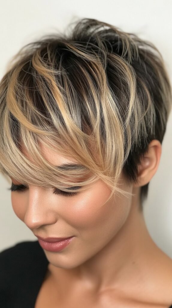 Ombre Effect on Pixie Cut