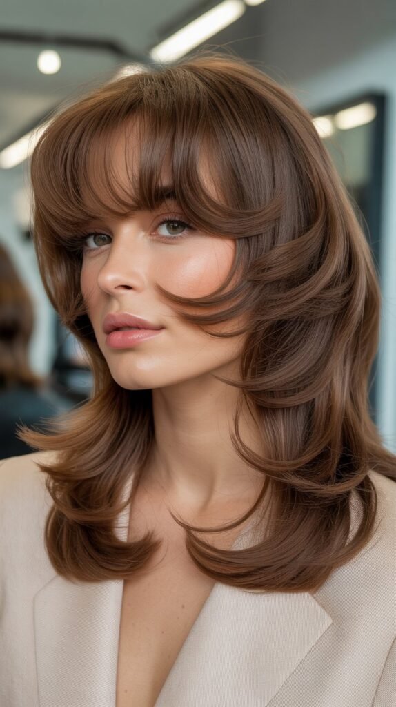 Bouncy Layers with Rounded Bangs