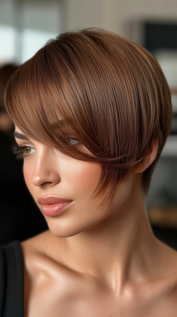 Pixie with Long Bangs