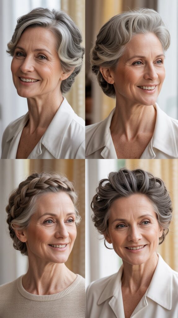 31 Trendy Hairstyles for Women Over 60 That Make You Look Younger 12 The Sophisticated Updo