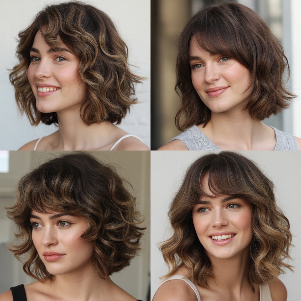 Beach Wave Lob with Beachy Bangs