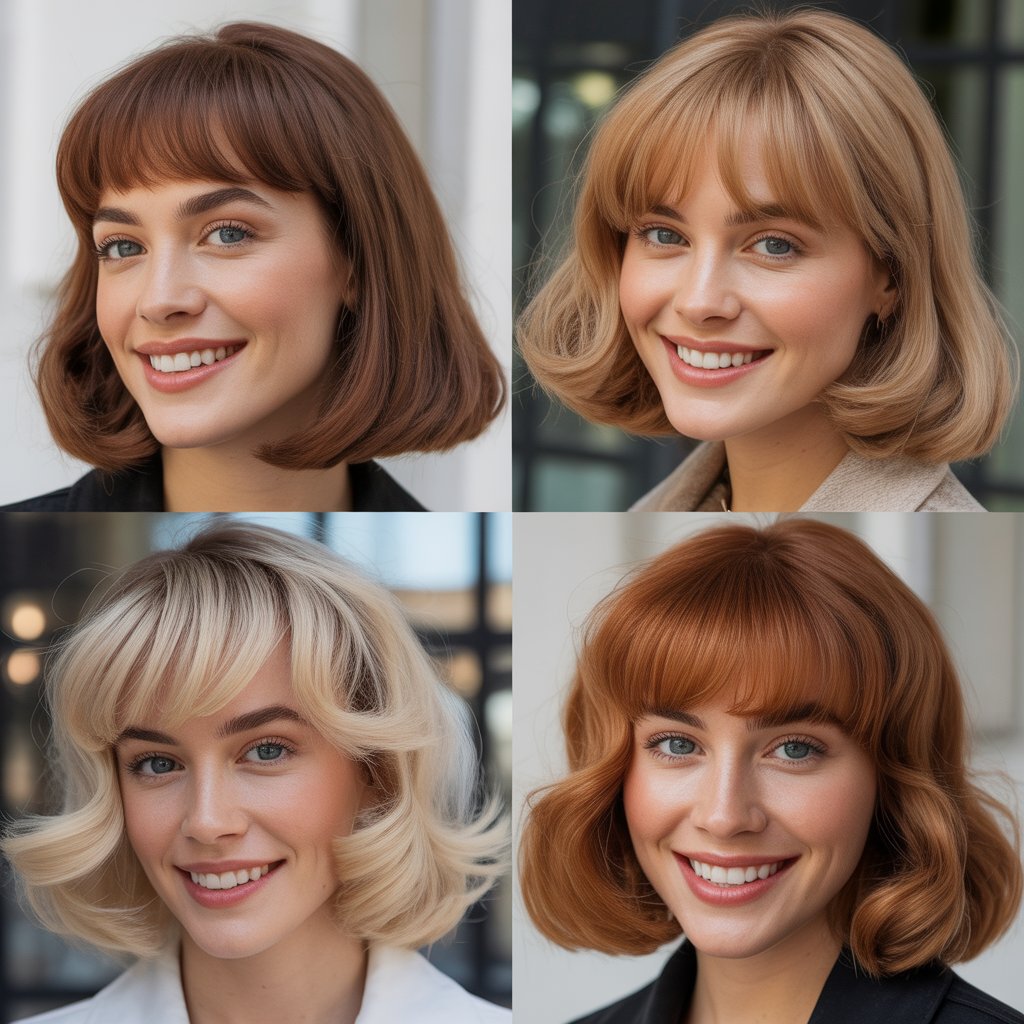 Retro Lob with Retro Bangs