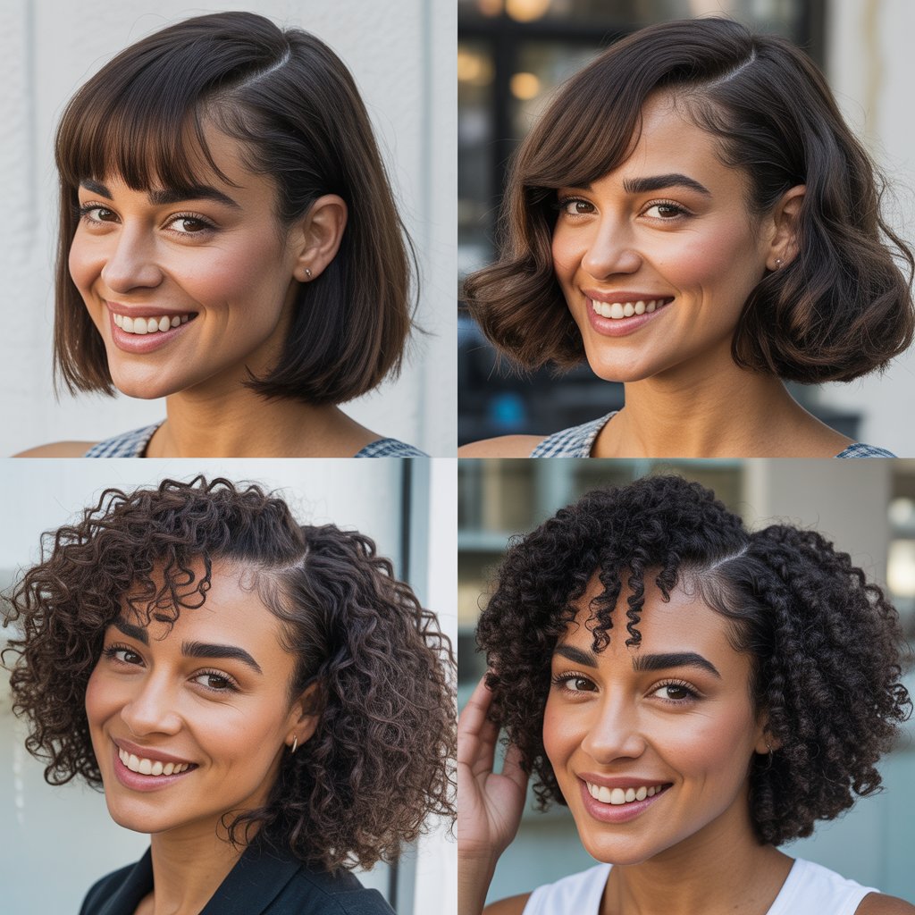 Precision Bob with Arched Side Bangs