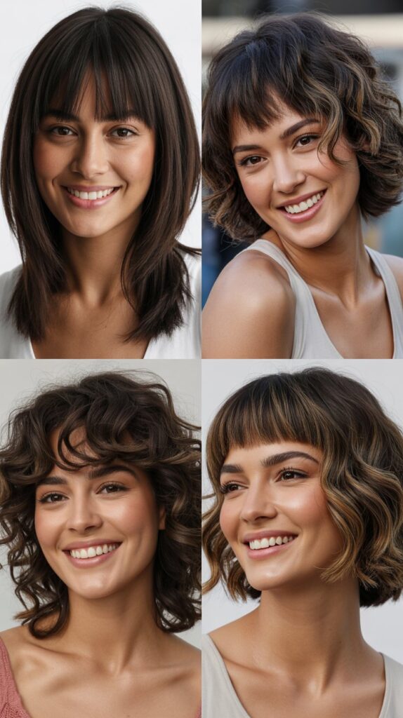 V-Cut Layers with Soft Bangs