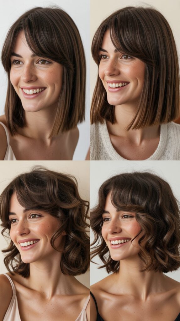 Long Bob With Wispy Side Bangs