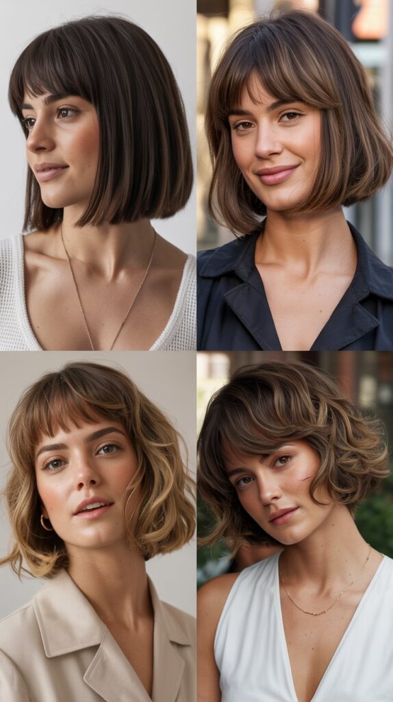 36 Easy-Styling Bob Haircuts With Long Bangs for Busy Days 20 Volume-Boosted Bob With Long Sweeping Bangs