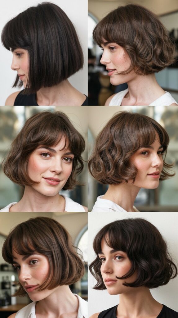 36 Easy-Styling Bob Haircuts With Long Bangs for Busy Days 28 Classic Bob With Long Face-Framing Bangs