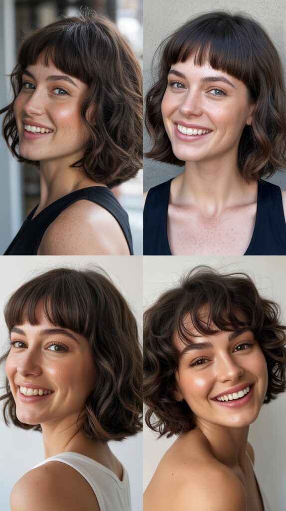  Choppy Bob with Straight-Across Bangs