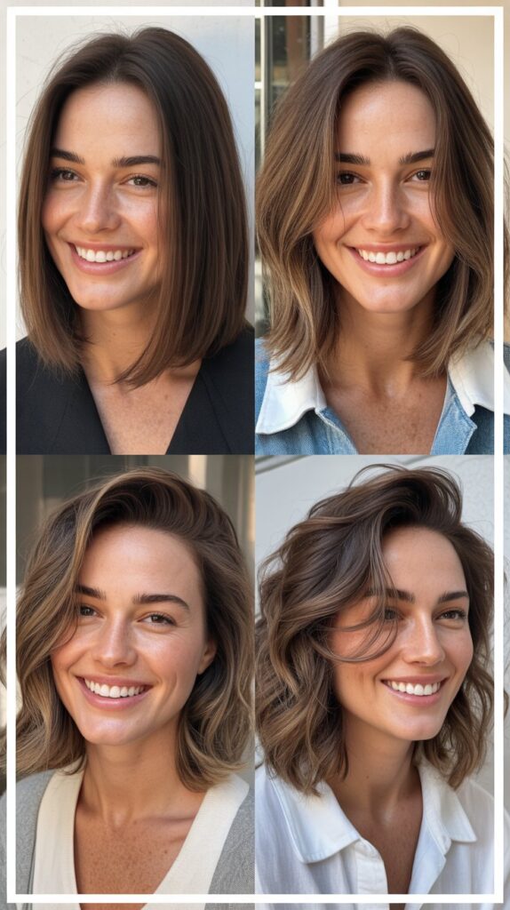 Lob with Face-Framing Layers