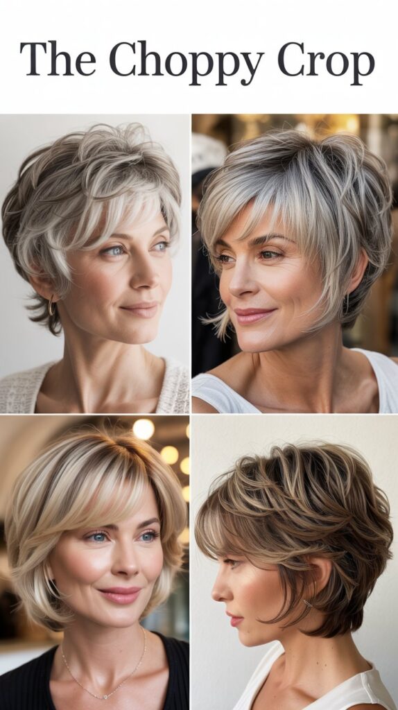 27 Trend-Forward Short Hairstyles for Women Over 50 Everyone Is Pinning 8 The Choppy Crop