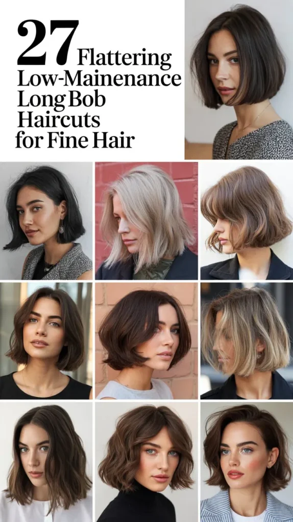 27 Flattering Low-Maintenance Long Bob Haircuts for Fine Hair 27 Flattering Low-Maintenance Long Bob Haircuts for Fine Hair