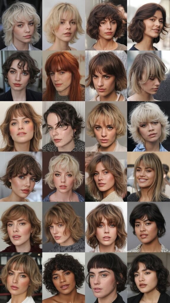 41 Messy & Modern Medium Shag Haircuts With Bangs