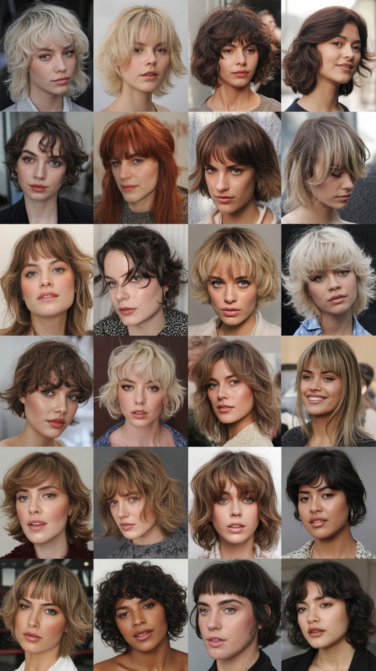 41 Messy & Modern Medium Shag Haircuts With Bangs