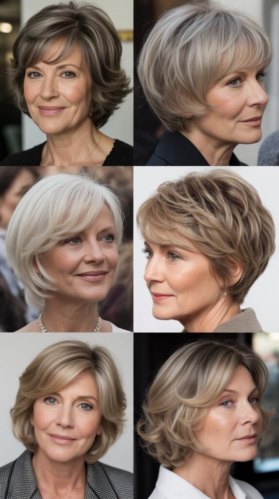 29 Elegant Short Hairstyles for Women Over 60 with Fine Straight Hair (Medium-Length Picks)