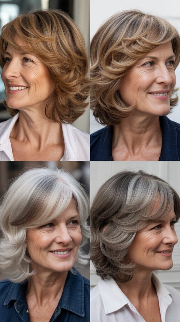 30 Youthful Medium-Length Hairstyles for Women Over 70 You'll Want to Copy 13 Layered Waves with Dimensional Color