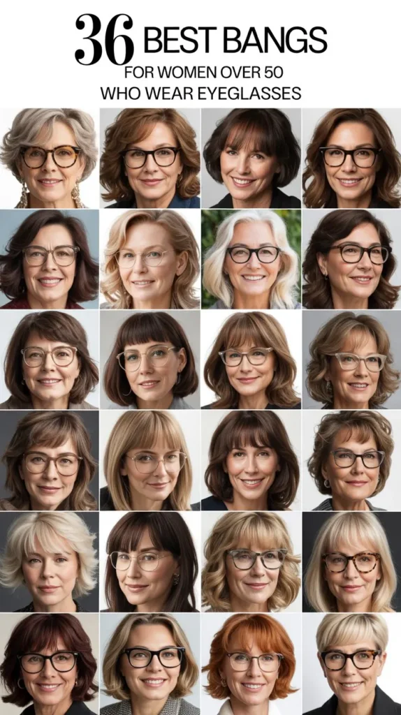 36 Best Bangs for Women Over 50 Who Wear Eyeglasses