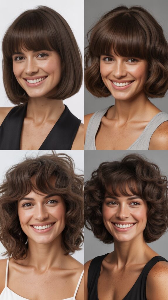  Bouncy Bob With Long Voluminous Bangs