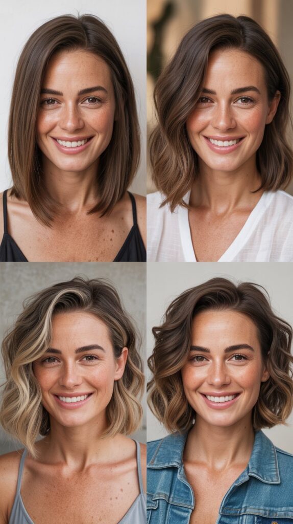 Blunt Cut Lob with Internal Layers