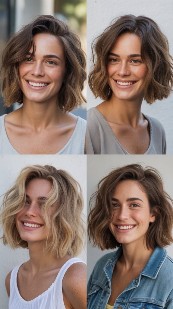 Tousled Lob with Bedhead Texture