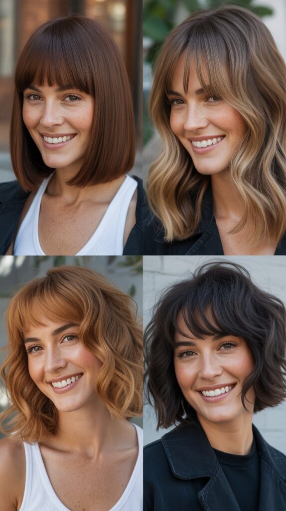 Chin-Length Bob With Long Eye-Grazing Bangs