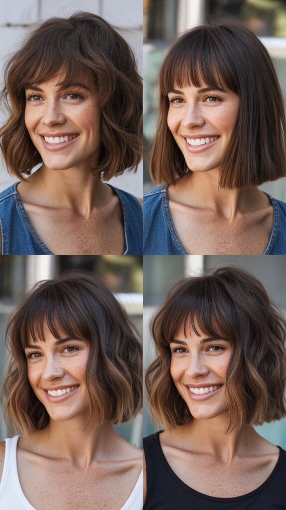 Tousled Bob With Long Piecey Bangs