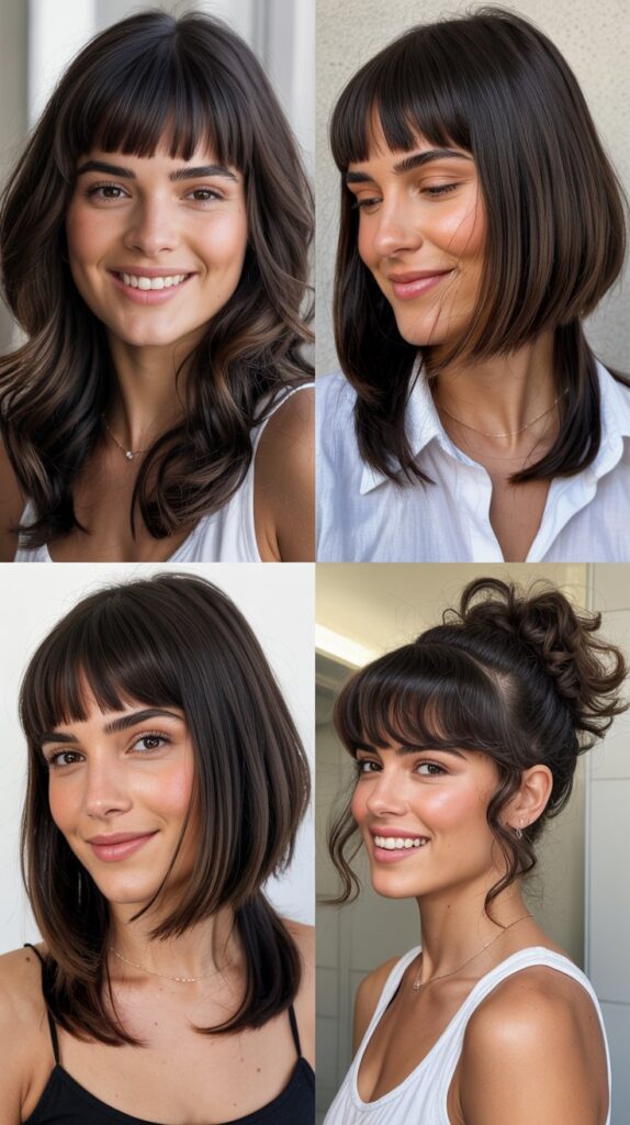 Blunt Bangs with Graduated Layers