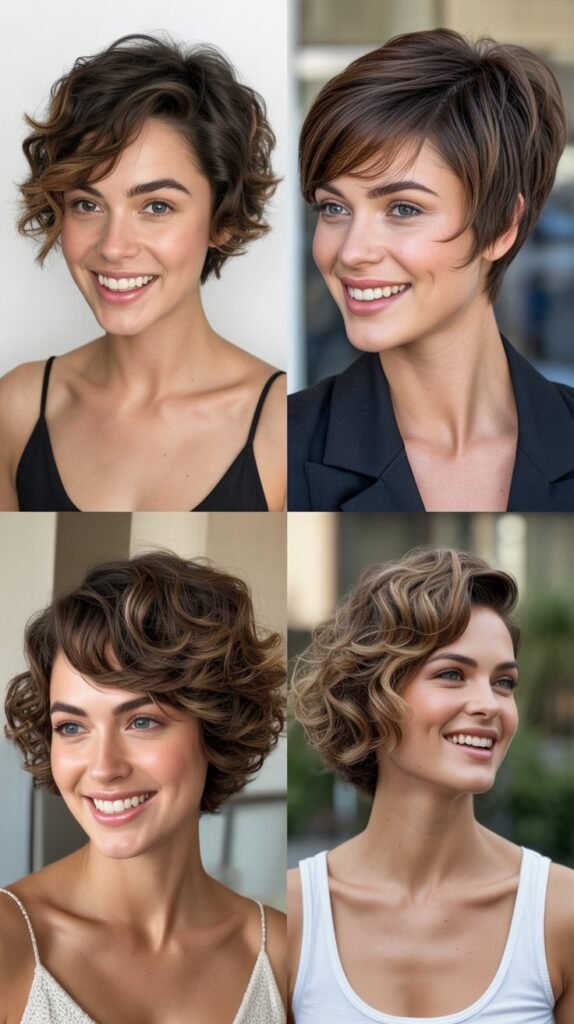Textured Pixie Cut with Wavy Layers