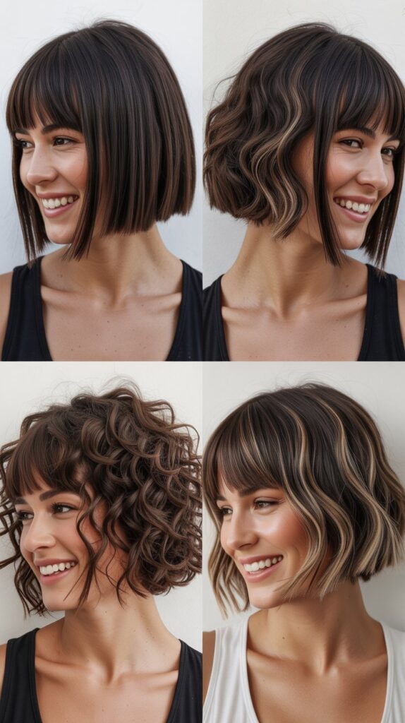  Concave Bob With Long Face-Framing Bangs
