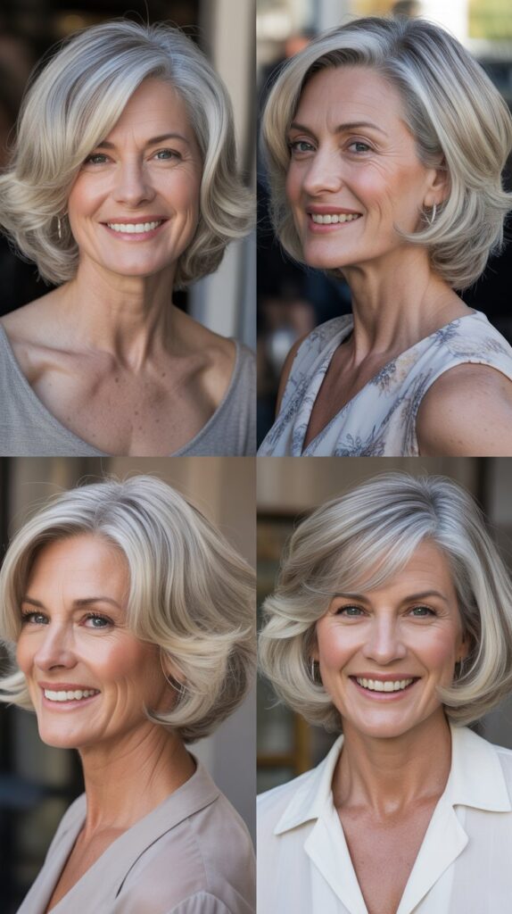 The Platinum Blonde Layered Bob