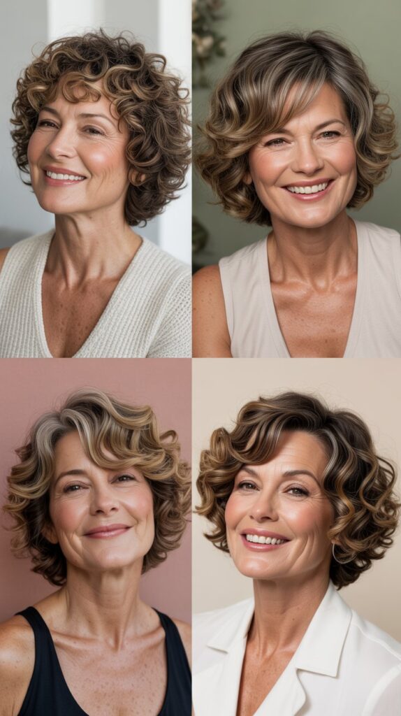  Curly Bob with Defined Layers