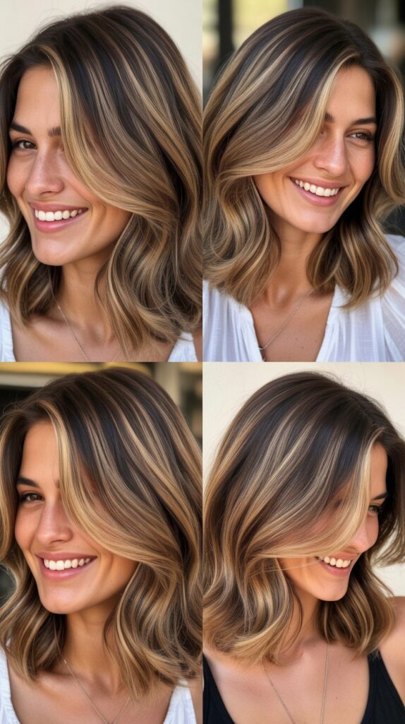 Layered Lob with Balayage
