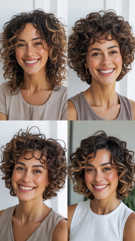 Face-Framing Layers For Curly Hair