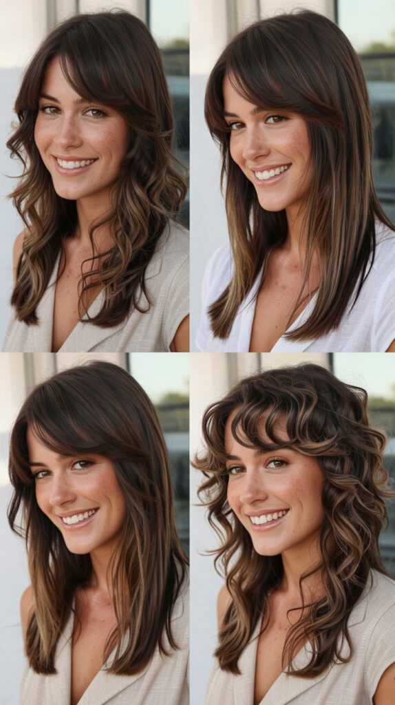 Angled Layers with Grown-Out Bangs