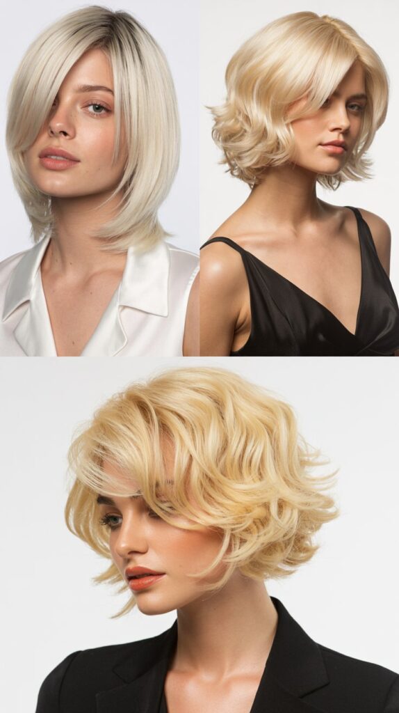 The Platinum Blonde Layered Bob