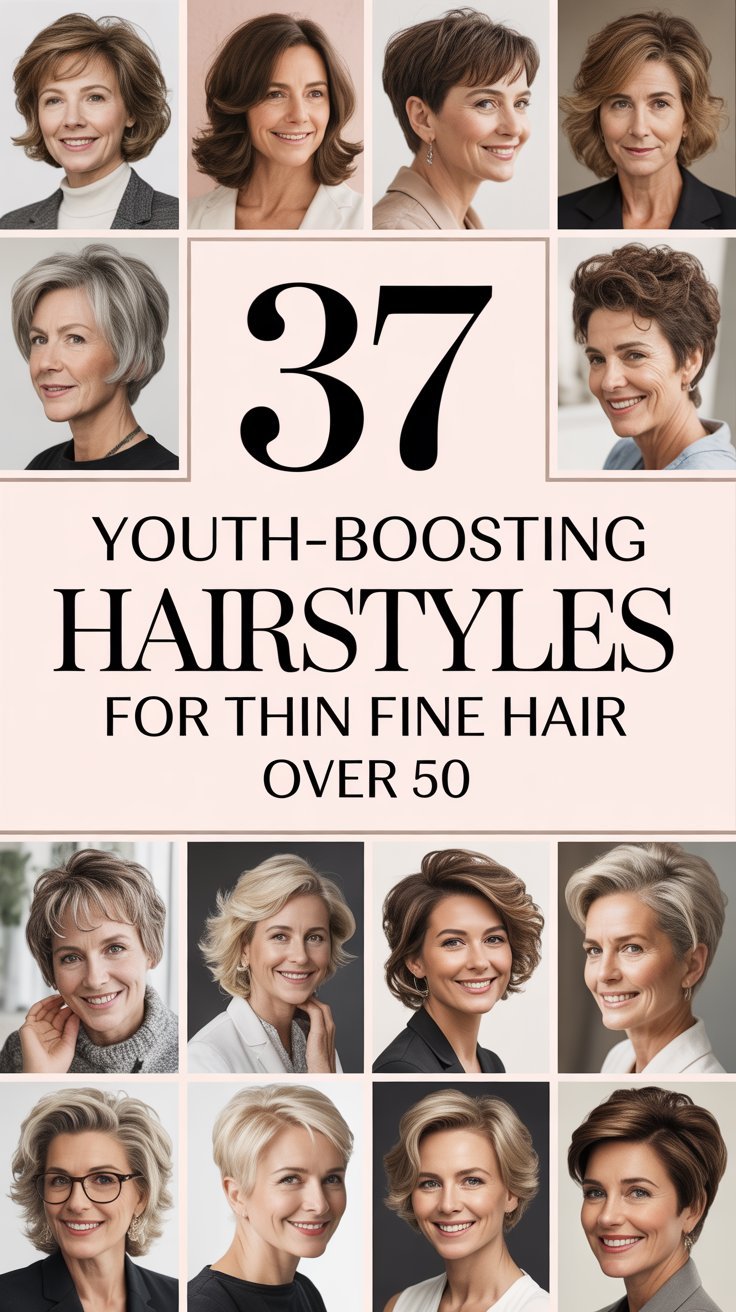 37 Youth-Boosting Hairstyles for Thin Fine Hair Over 50
