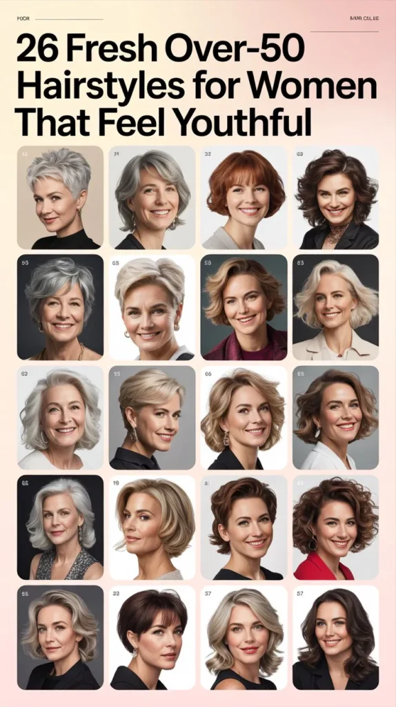 26 Fresh Over-50 Hairstyles for Women That Feel Youthful