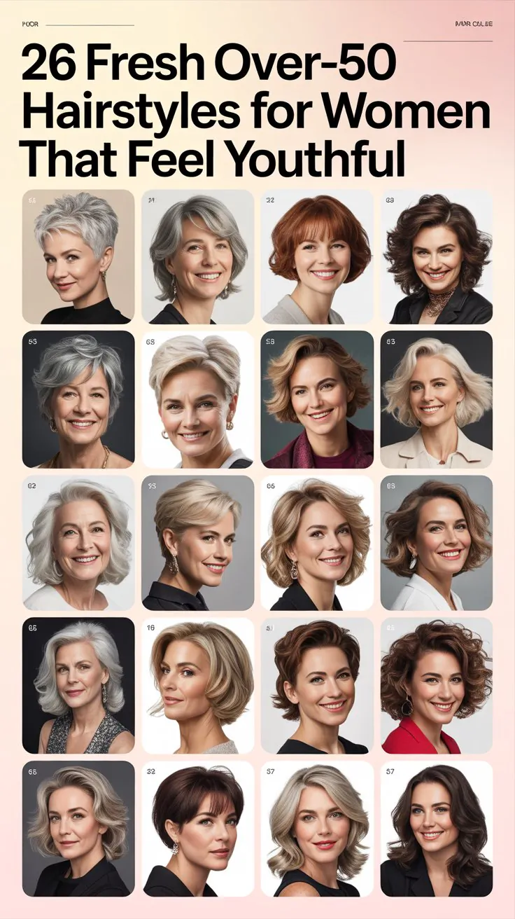 26 Fresh Over-50 Hairstyles for Women That Feel Youthful