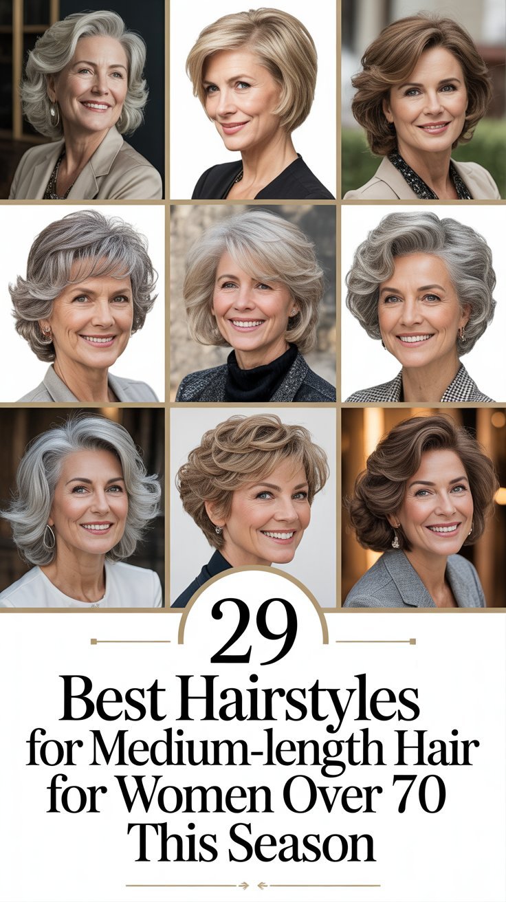 29 Best Hairstyles for Medium-Length Hair for Women Over 70 This Season